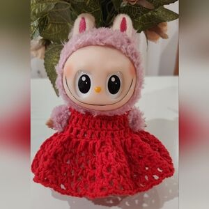 X SoldX Adorable Labubu Dolls Crochet Clothes Outfits Dress